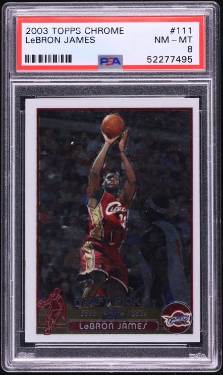 2003 Topps Chrome LeBron James ROOKIE #111 PSA 8 NM-MT