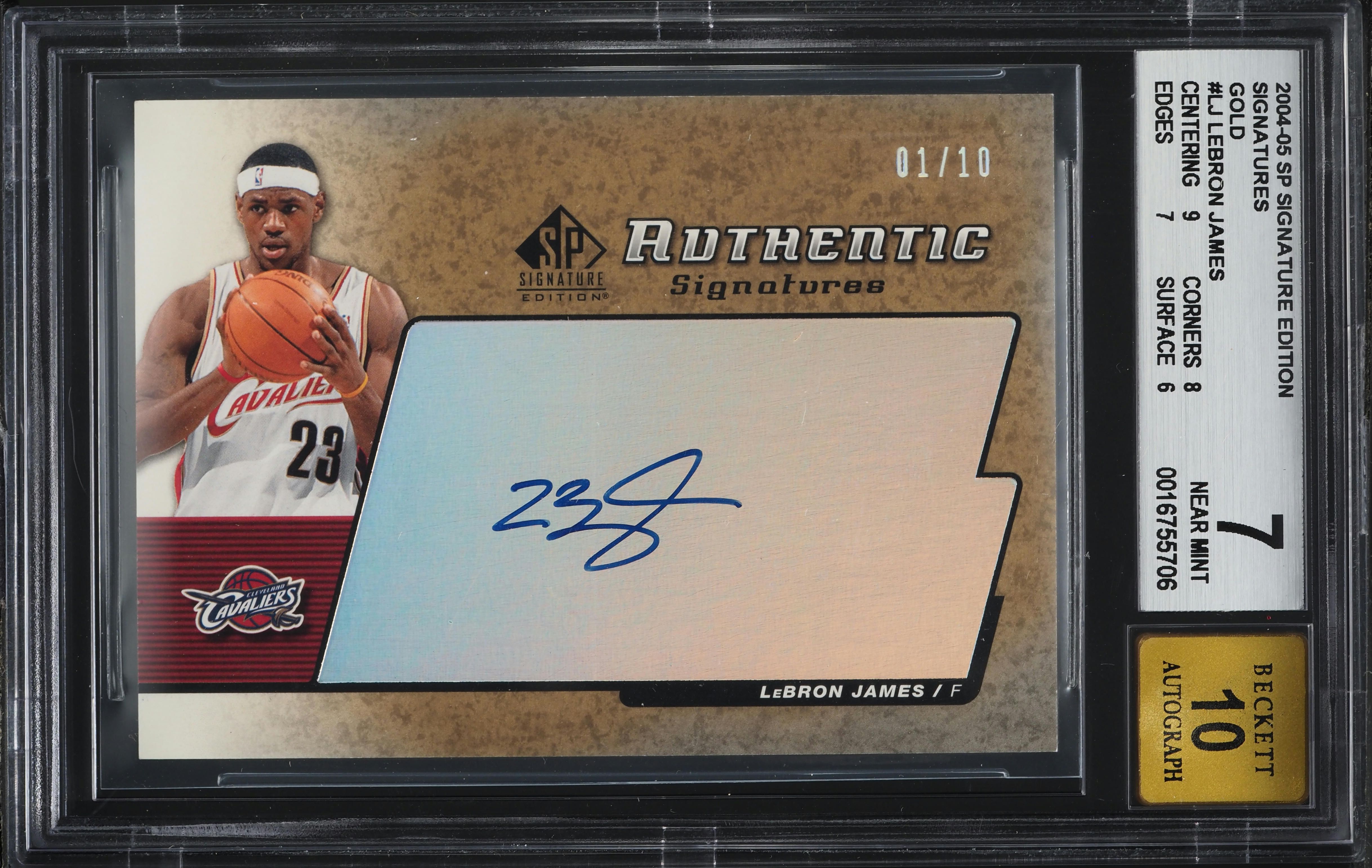 2004 SP Signature Edition Signatures Gold LeBron James AUTO 1/10
