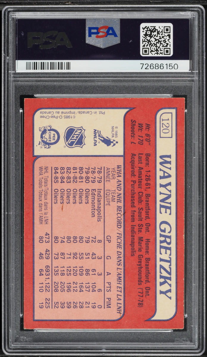 1985 O-Pee-Chee Hockey Wayne Gretzky #120 PSA 6 EXMT