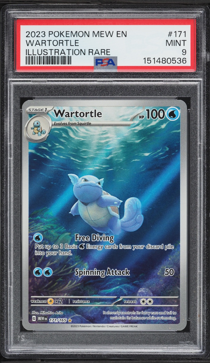 2023 Pokemon Scarlet & Violet 151 IR Wartortle #171 PSA 9 MINT