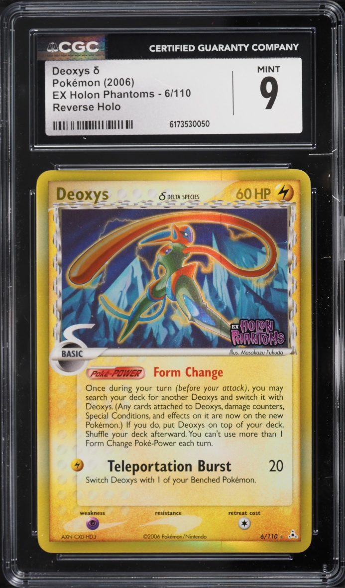 2006 Pokemon EX Holon Phantoms Reverse Holo Deoxys #6 CGC 9 MINT
