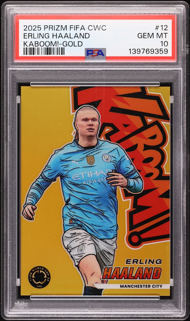 2025 Panini Prizm FIFA Club World Cup Kaboom! Gold Erling Haaland