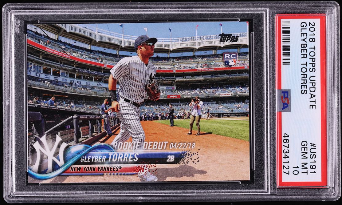 2018 Topps Update Gleyber Torres ROOKIE #US191 PSA 10 GEM MINT
