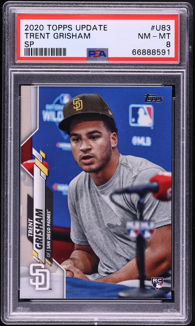 2020 Topps Update Trent Grisham SP ROOKIE #U-83 PSA 8 NM-MT