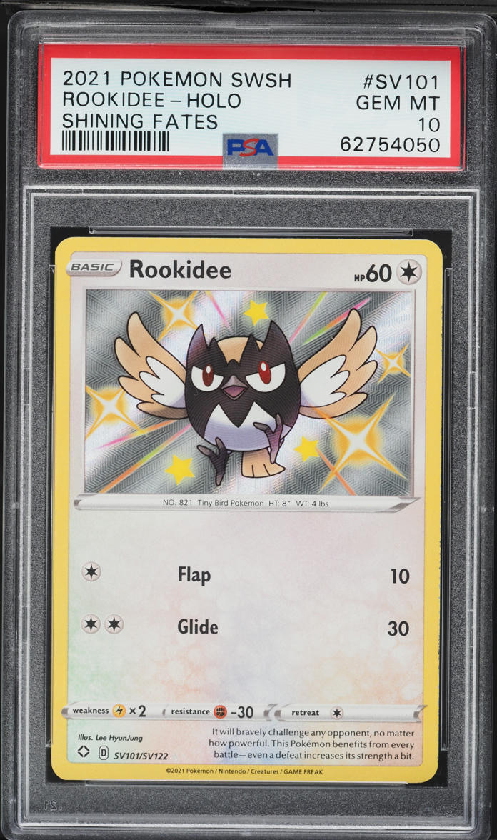 2021 Pokemon Sword & Shield Shining Fates Shiny Rookidee #SV101 PSA 10 GEM MINT