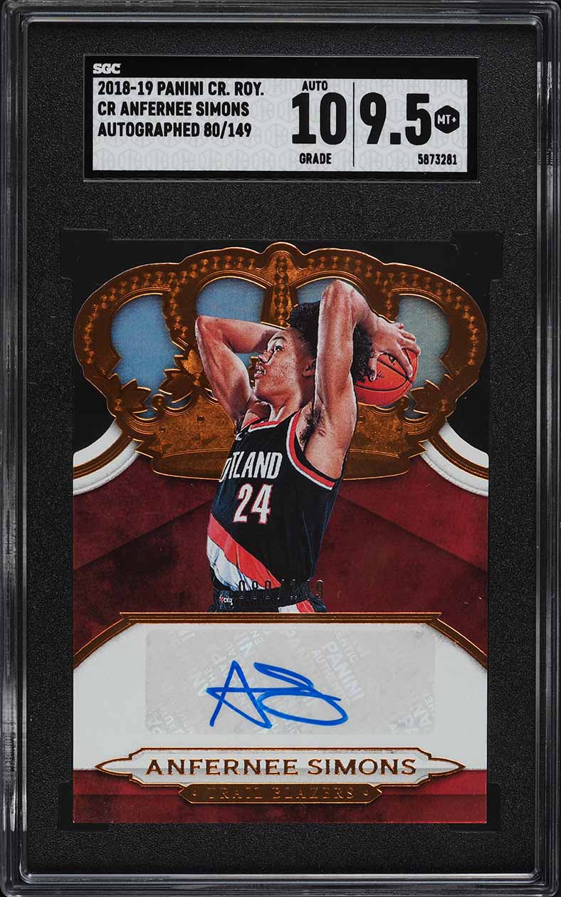 2018 Panini Prizm Silver Prizms Anfernee Simons ROOKIE RC #61 PSA