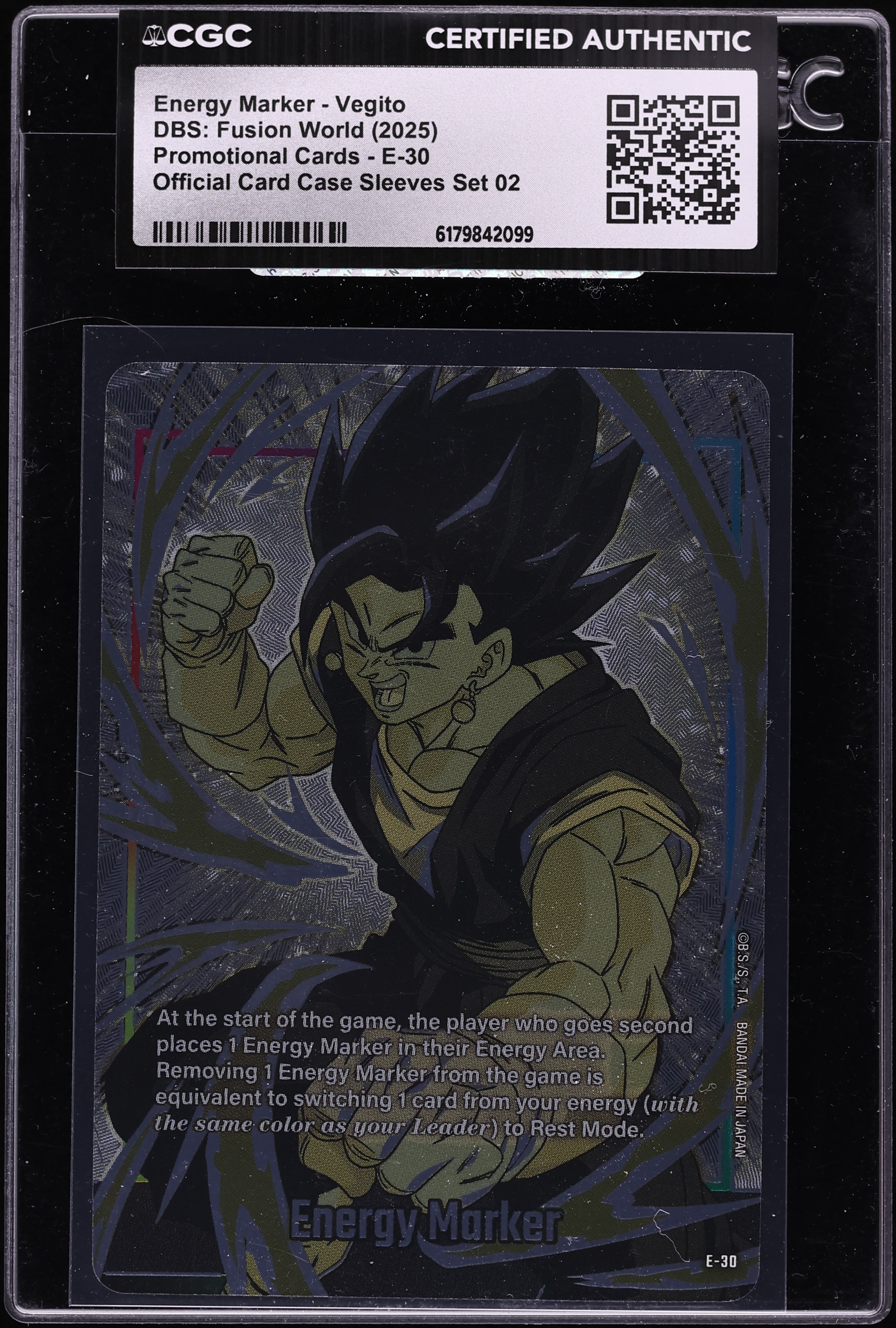 2025 Dragon Ball Super Fusion World Promo Set 2 Energy Marker Vegito #E-30 CGC AUTH