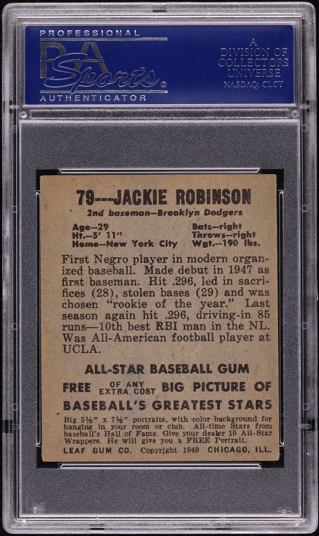 1948 Leaf Jackie Robinson ROOKIE #79 PSA 4.5 VGEX+