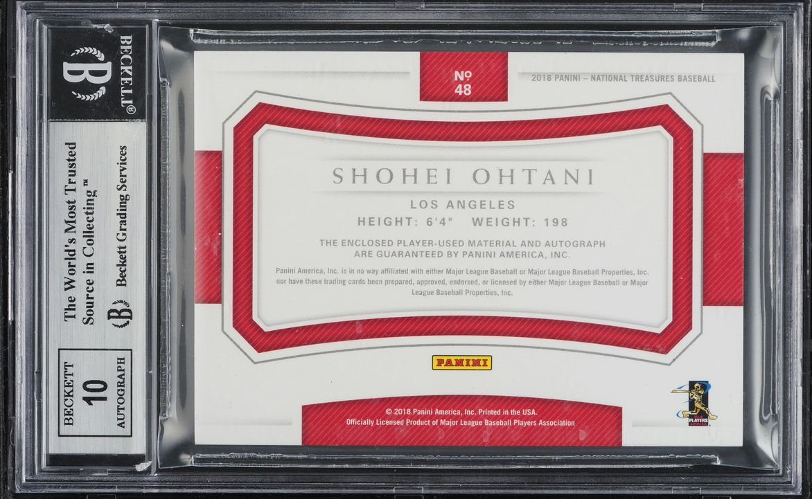 2018 National Treasures Shohei Ohtani ROOKIE PATCH AUTO /99 #48 BGS 9 MINT