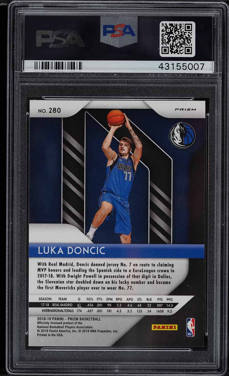 2018 Panini Prizm Fast Break Luka Doncic ROOKIE #280 PSA 10 GEM MINT