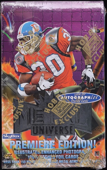 1997 Metal Universe Football Sealed Hobby Box, 24ct Packs