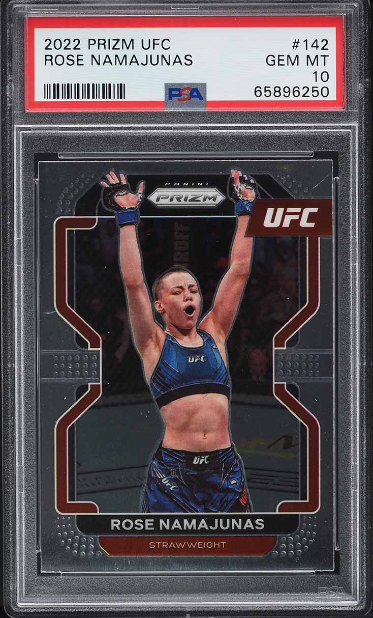2022 Panini Prizm UFC Rose Namajunas #142 PSA 10 GEM MINT