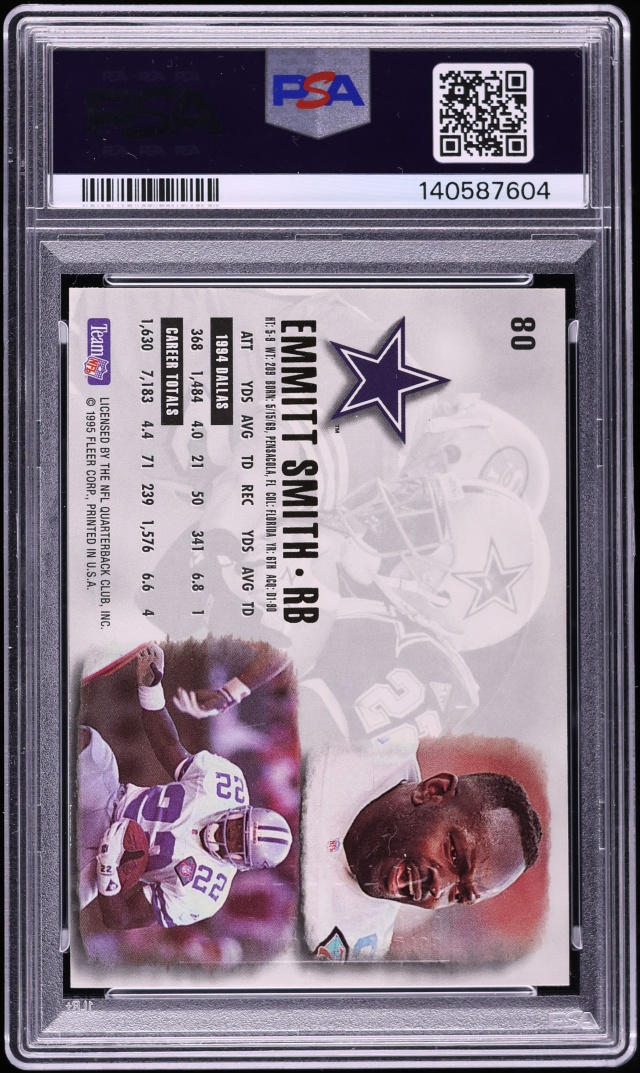 1995 Ultra Gold Medallion Emmitt Smith #80 PSA 8 NM-MT