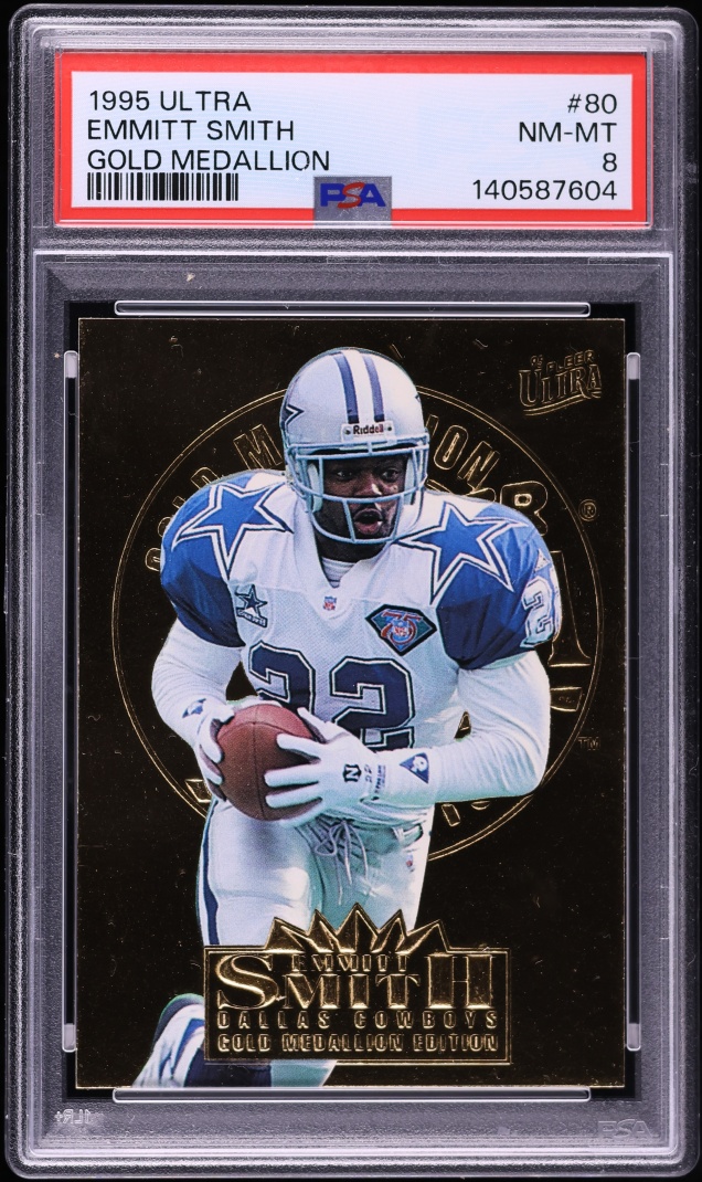 1995 Ultra Gold Medallion Emmitt Smith #80 PSA 8 NM-MT