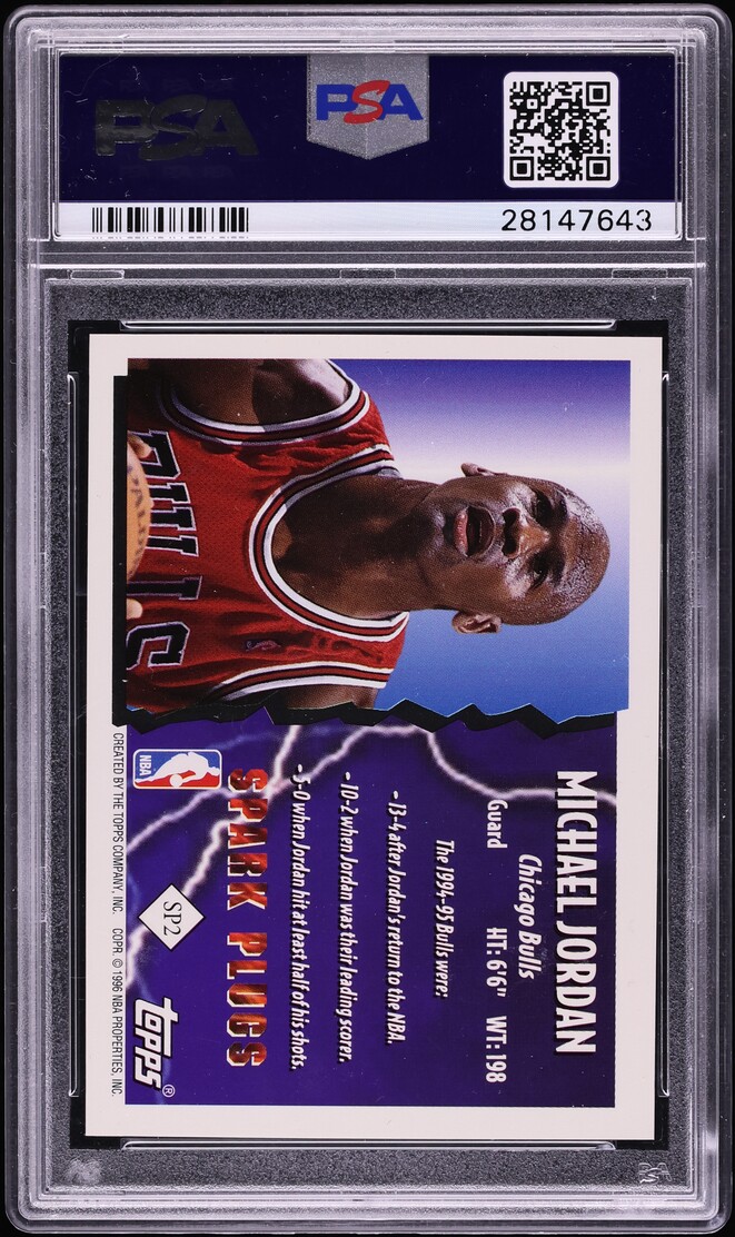 1995 Topps Spark Plugs Michael Jordan #SP2 PSA 10 GEM MINT