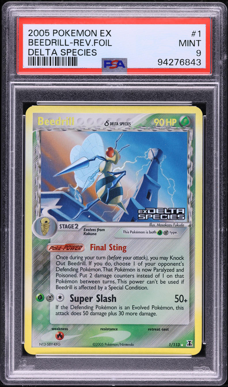 2005 Pokemon EX Delta Species Reverse Holo Beedrill #1 PSA 9 MINT