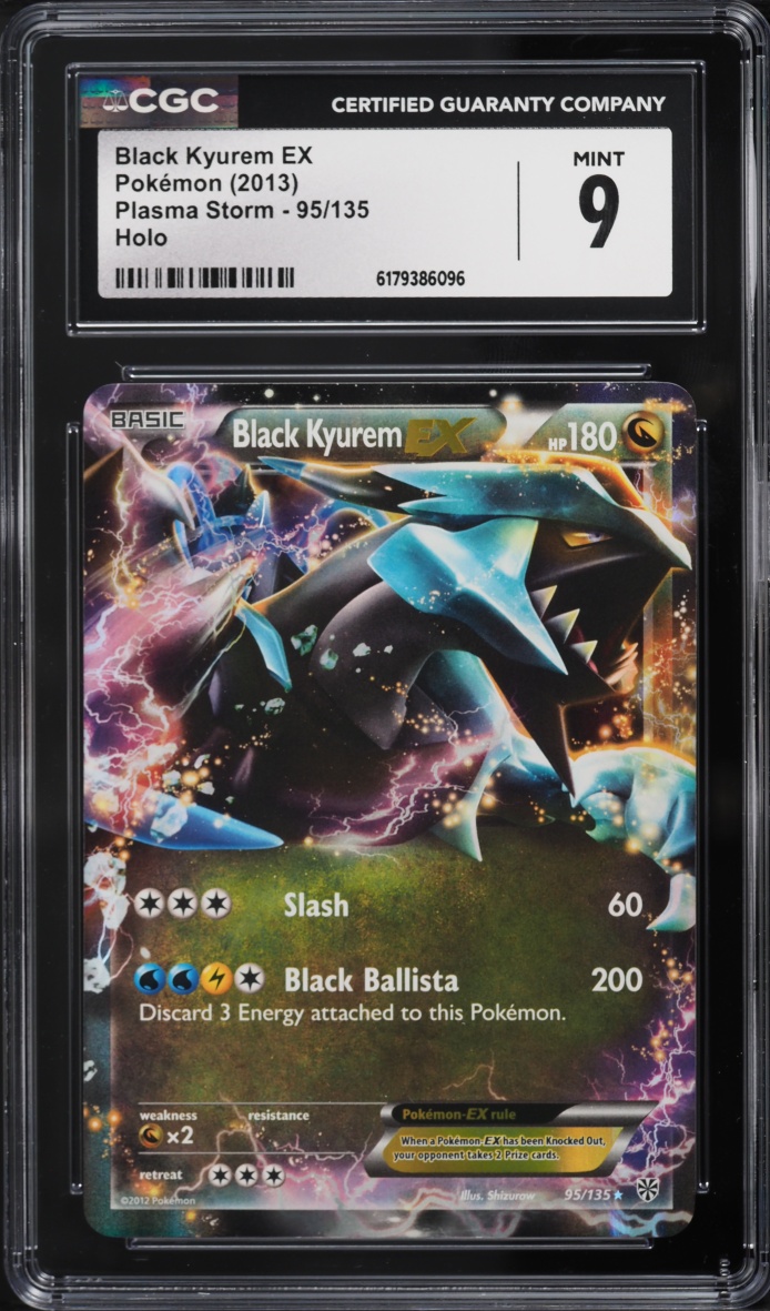2013 Pokemon Black & White Plasma Storm Holo Black Kyurem EX #95 CGC 9 MINT