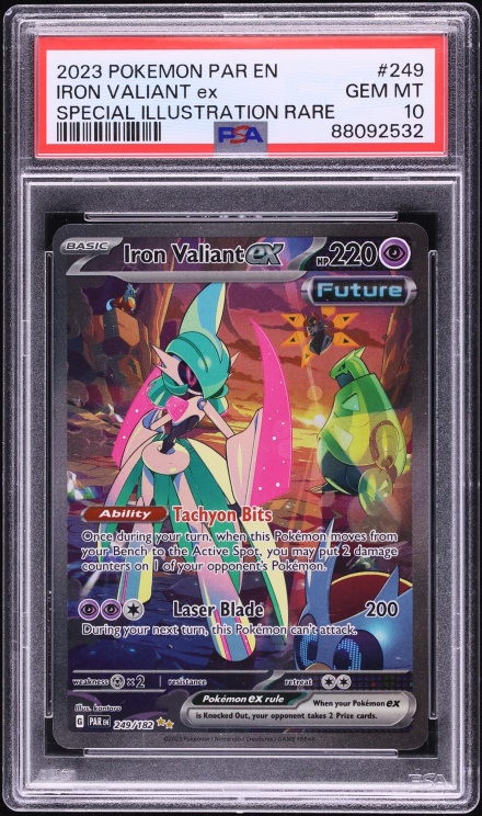 2023 Pokemon Scarlet & Violet Paradox Rift SIR Iron Valiant ex #249 PSA 10 GEM MINT