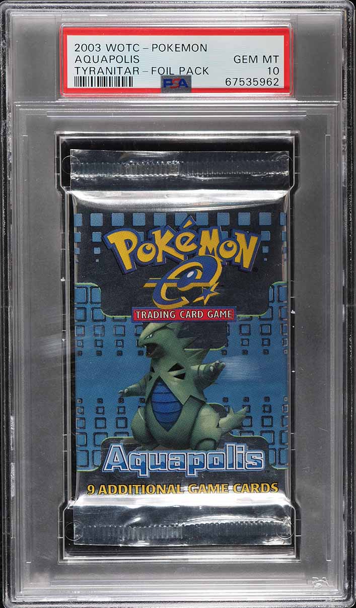 2003 Pokemon Aquapolis Foil Pack Tyranitar Art PSA 10 GEM MINT