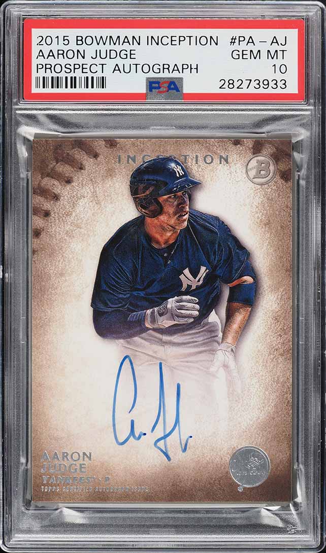 2015 Bowman Inception Prospect Aaron Judge ROOKIE RC AUTO #PA-AJ