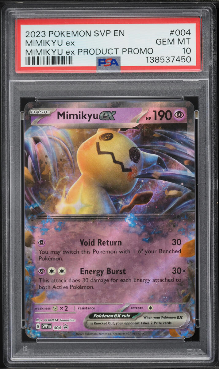 2023 Pokemon Scarlet & Violet Promo Product Promo Holo Mimikyu ex #4 PSA 10 GEM MINT