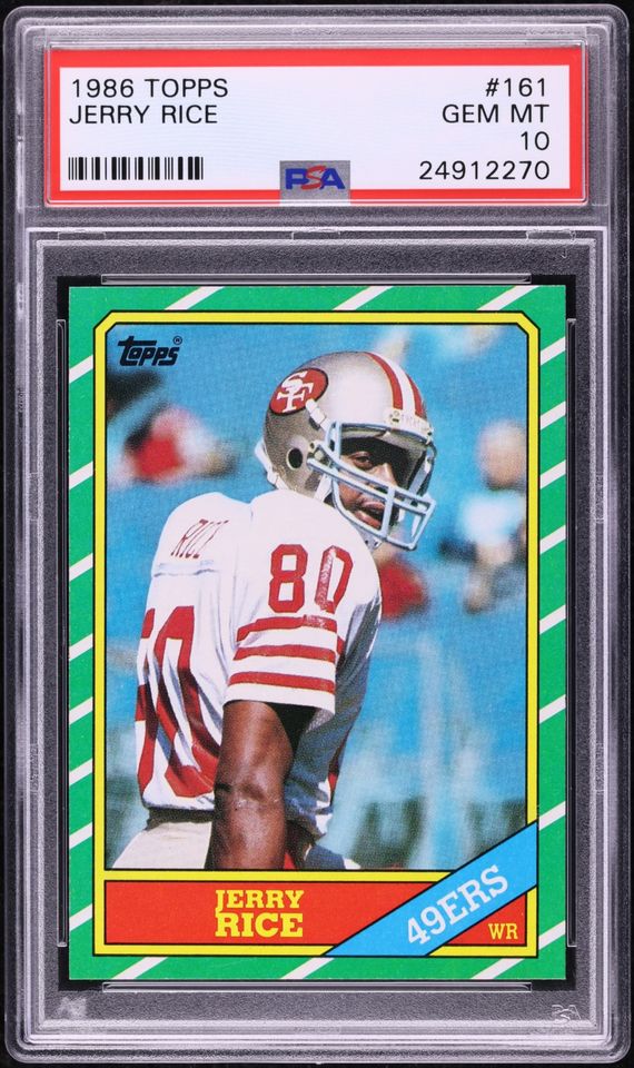 1986 Topps Football Jerry Rice ROOKIE #161 PSA 10 GEM MINT