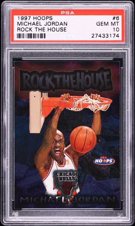 1997 Hoops Rock The House Michael Jordan #6 PSA 10 GEM MINT