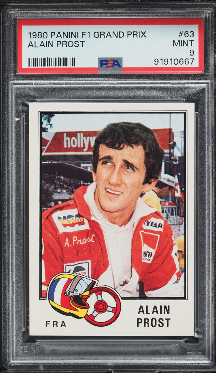 1980 Panini Formula 1 F1 Grand Prix Alain Prost ROOKIE #63 PSA 9 MINT