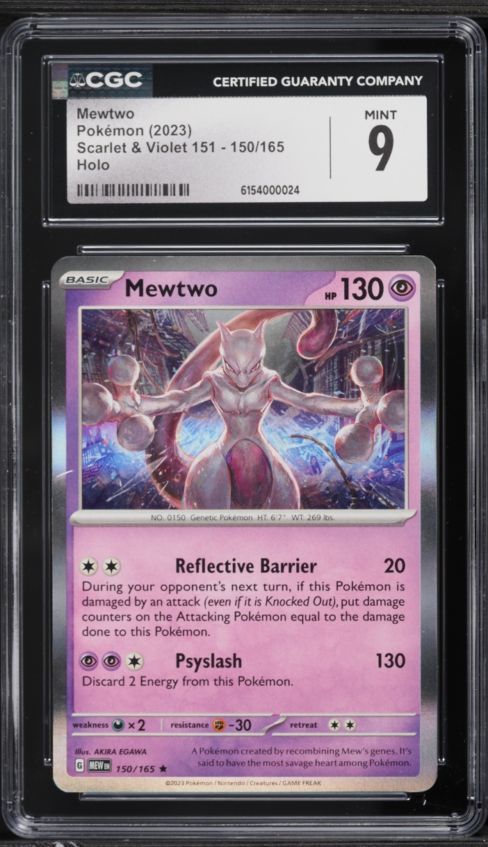 2023 Pokemon Scarlet & Violet 151 Holo Mewtwo #150 CGC 9 MINT