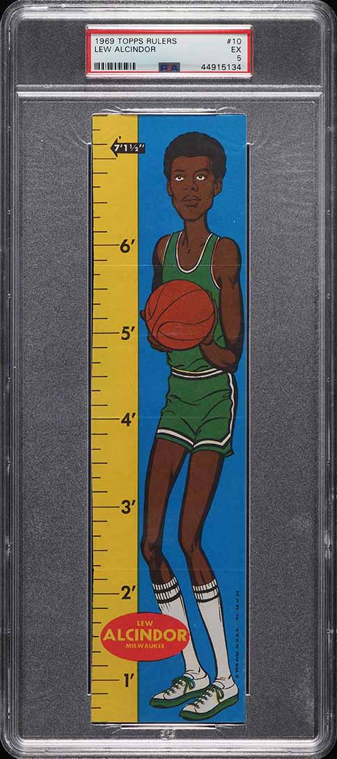 1969 Topps Rulers Lew Alcindor ROOKIE #10 PSA 5 EX