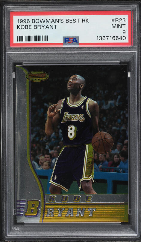 1996 Topps Basketball Kobe Bryant ROOKIE #138 PSA 9 MINT on