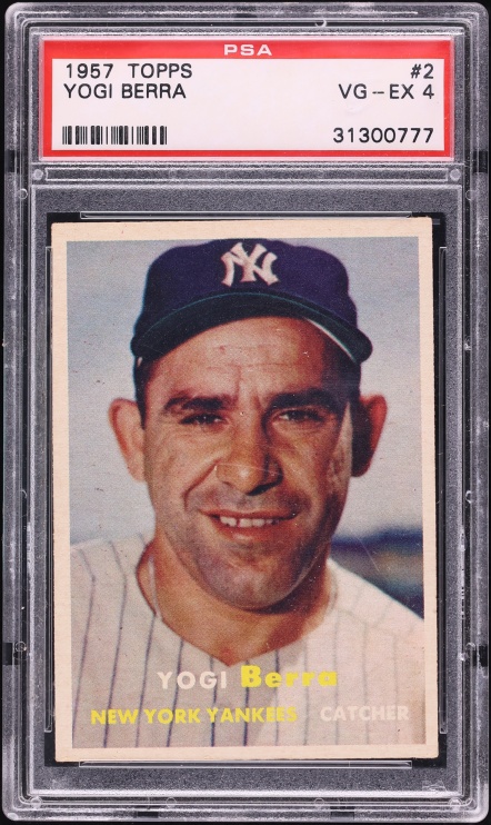 1957 Topps Yogi Berra #2 PSA 4 VGEX