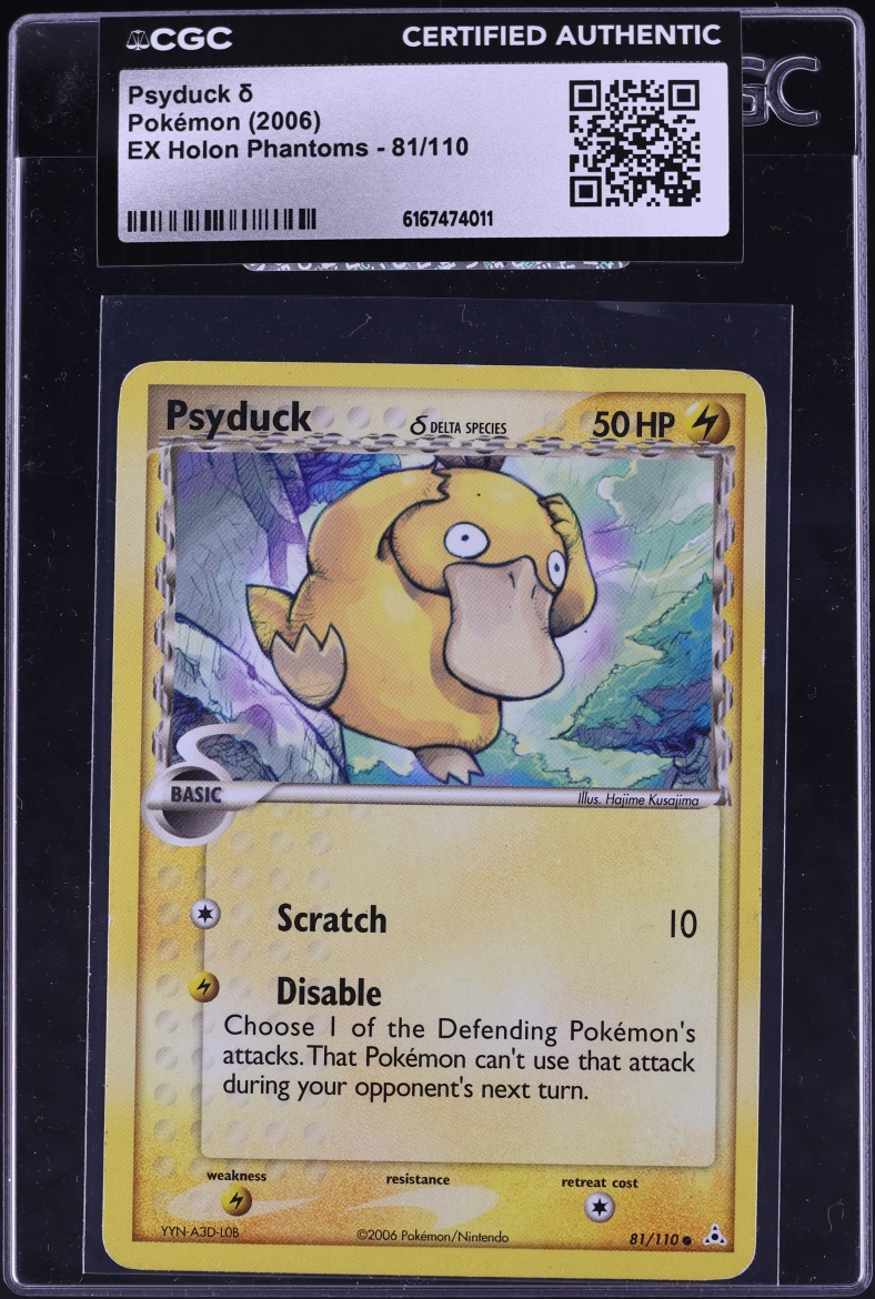 2006 Pokemon EX Holon Phantoms Psyduck #81 CGC AUTH