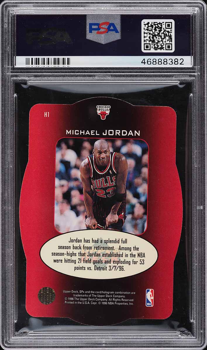 1996 SPx Holoview Heroes Michael Jordan #H1 PSA 10 GEM MINT