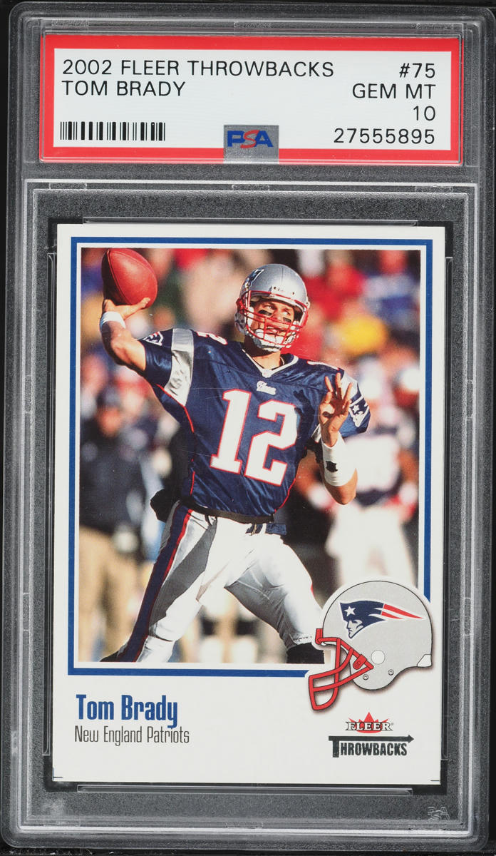 2002 Fleer Throwbacks Tom Brady #75 PSA 10 GEM MINT