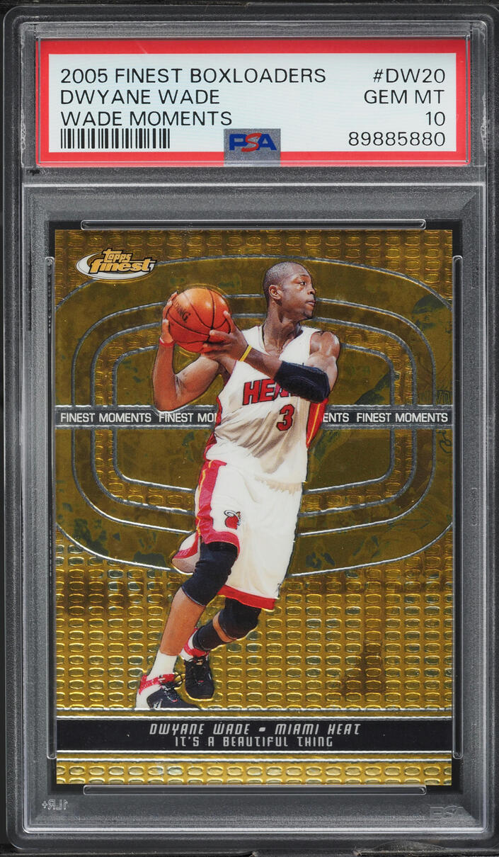 2005 Finest Boxloader Moments Dwyane Wade /399 #DW20 PSA 10 GEM MINT