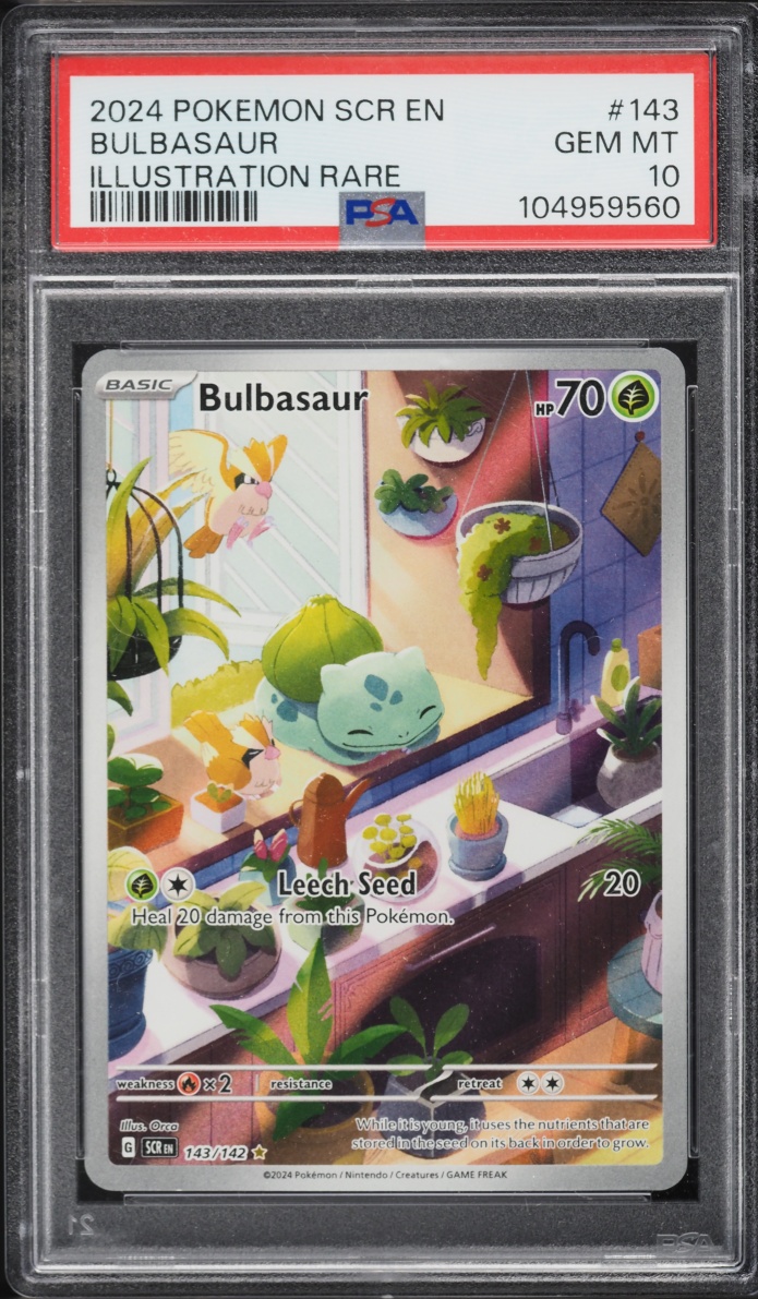 2024 Pokemon Scarlet & Violet Stellar Crown IR Bulbasaur #143 PSA 10 GEM MINT