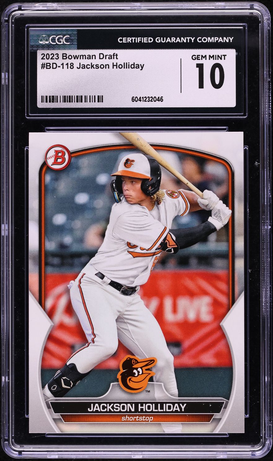 2023 Bowman Draft Jackson Holliday PROSPECT #BD-118 CGC 10 GEM MINT