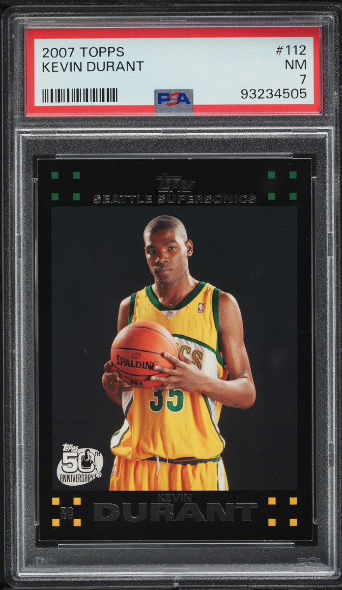 2007 Topps Basketball Kevin Durant ROOKIE #112 PSA 7 NRMT