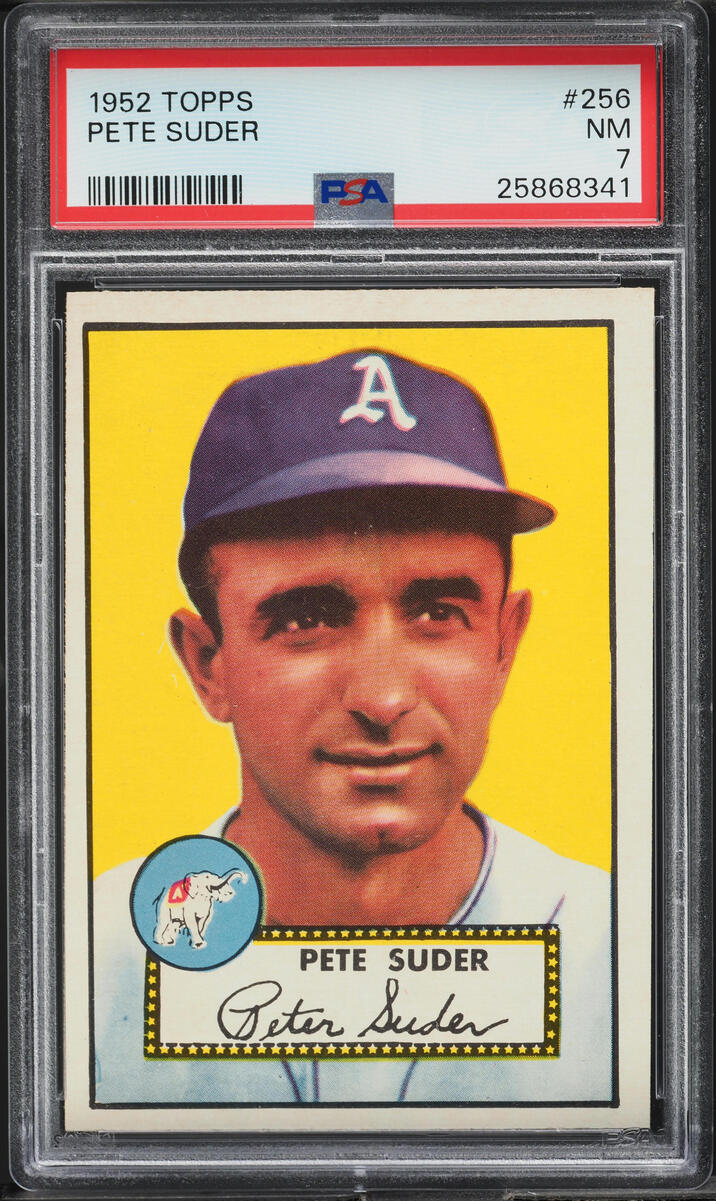 1952 Topps Pete Suder #256 PSA 7 NRMT