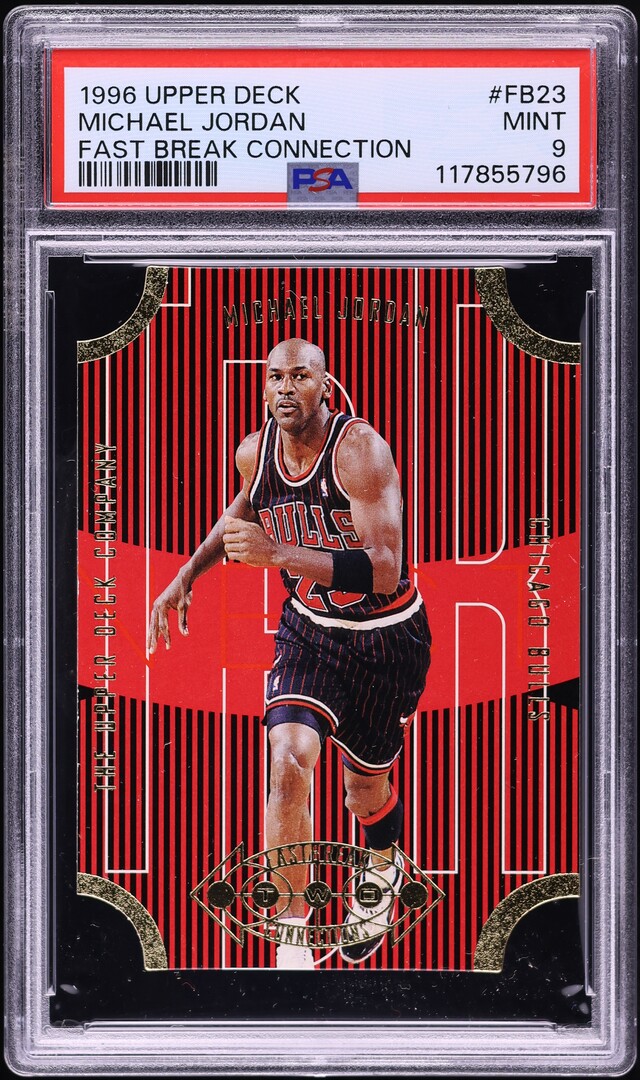 1996 Upper Deck Fast Break Connection Michael Jordan #FB23 PSA 9 MINT