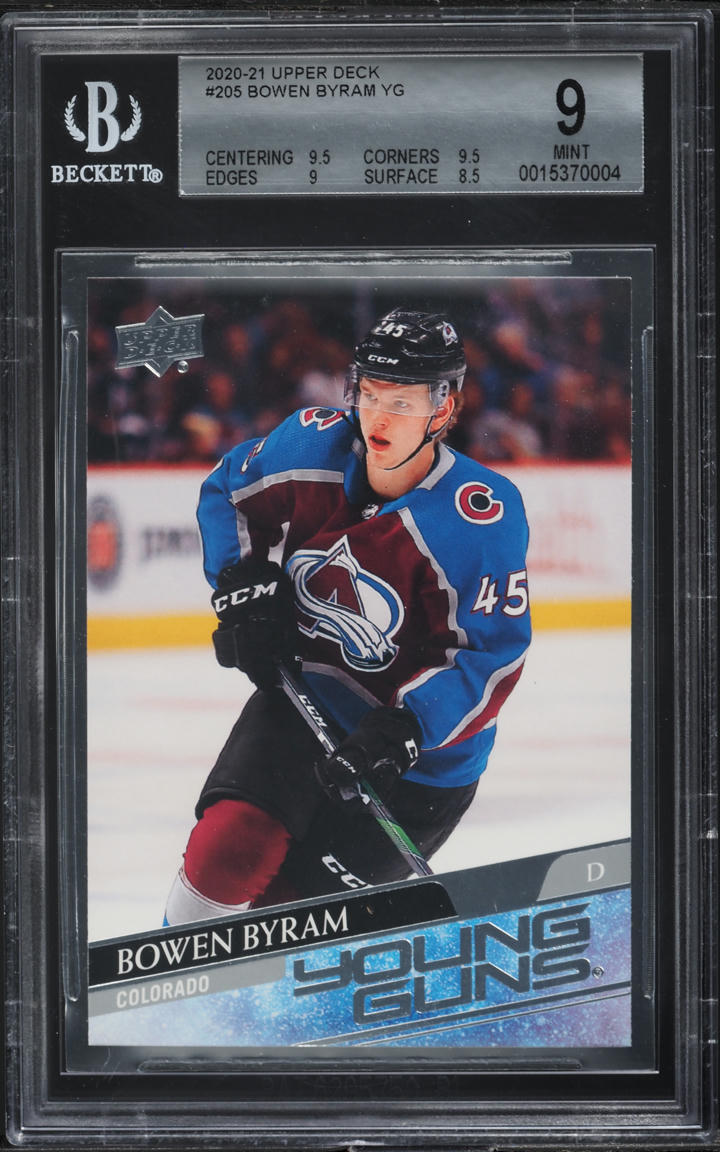2020 Upper Deck Young Guns Bowen Byram ROOKIE #205 BGS 9 MINT