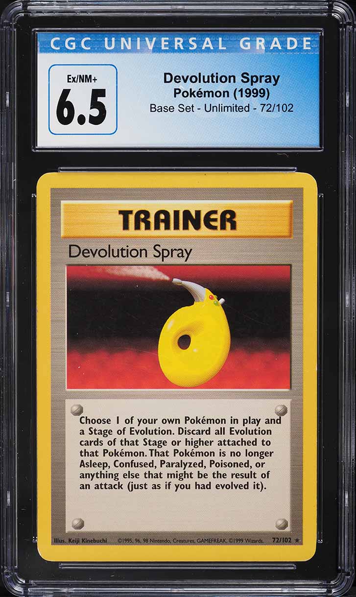 1999 Pokemon Base Set Devolution Spray #72 CGC 6.5 EXMT+