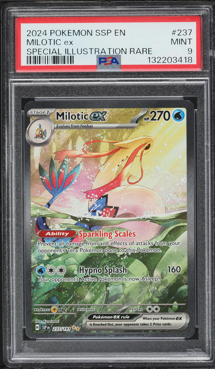 2024 Pokemon Scarlet & Violet Surging Sparks SIR Milotic ex #237 PSA 9 MINT
