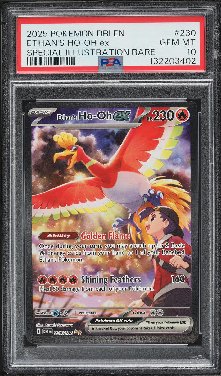 2025 Pokemon Scarlet & Violet Destined Rivals SIR Ethan's Ho-Oh ex #230 PSA 10 GEM MINT