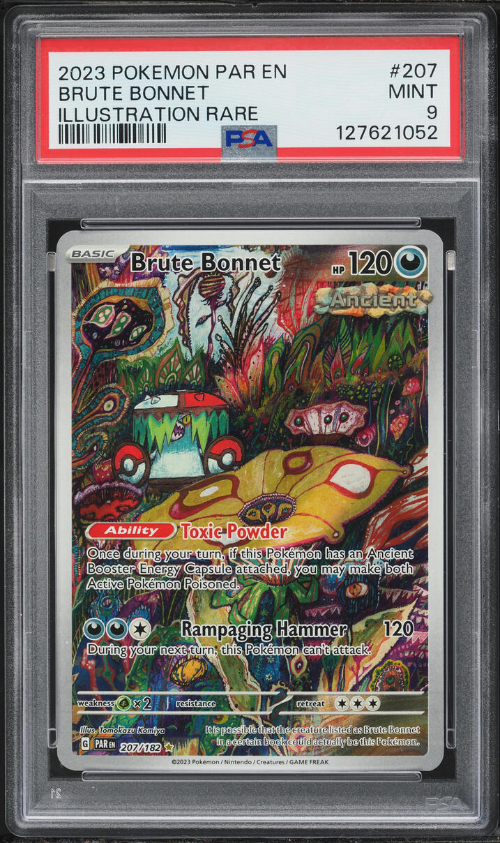 2023 Pokemon Scarlet & Violet Paradox Rift IR Brute Bonnet #207 PSA 9 MINT