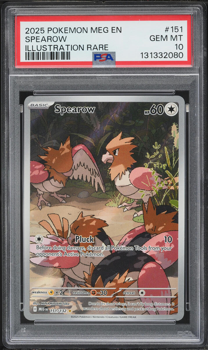 2025 Pokemon Mega Evolution IR Spearow #151 PSA 10 GEM MINT