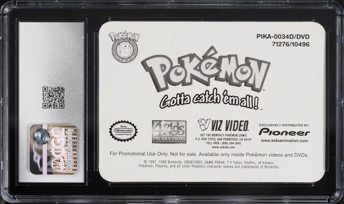 1998 Pokemon Video Home Video Promo Viz Lenticular Kadabra #PIKA-0034 CGC 9 MINT