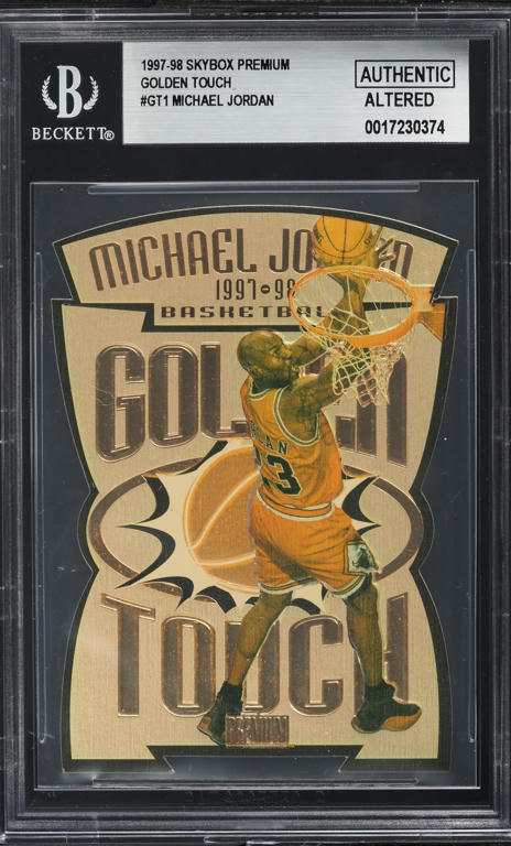 その他 1997 Skybox Premium Golden Touch die-cut 1997 Skybox Premium Golden Touch Die-Cut Michael Jordan #GT1