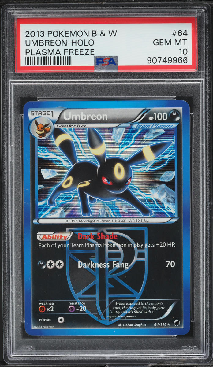 2013 Pokemon Black & White Plasma Freeze Holo Umbreon #64 PSA 10 GEM MINT